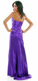 Apple Green Strapless Sweetheart Bridesmaid Dress Long Full Length Satin Gown Broach