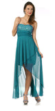 Jade Semi Formal Long Dress Chiffon Sequin/Rhinestone Strapless